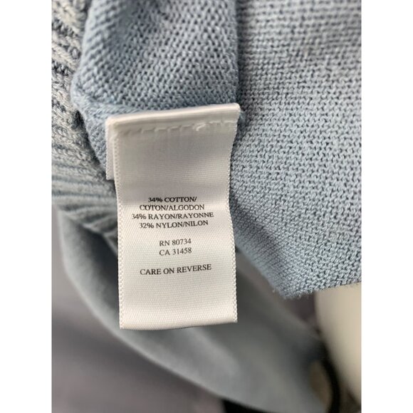 Women’s BCBG Maxazria Light Blue Off Shoulder Shirt Size L - Picture 7 of 7